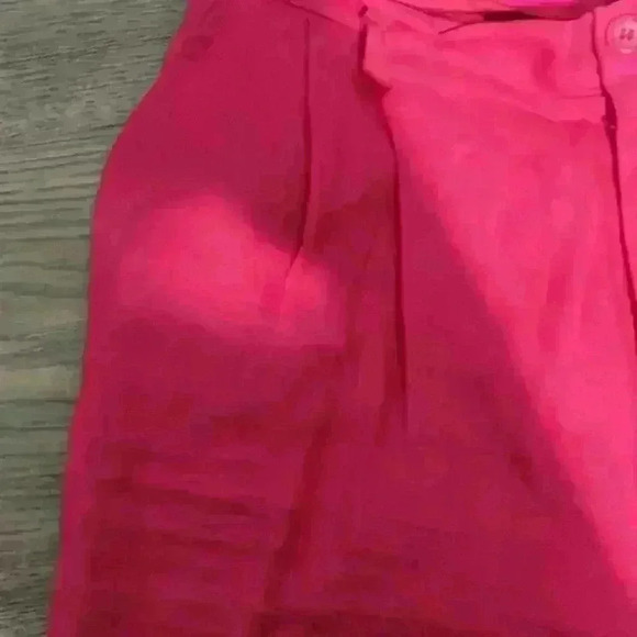 100% Linen Chelsea Cambell for Charter Club High Rise Pink Shorts Size 10 - Picture 3 of 6
